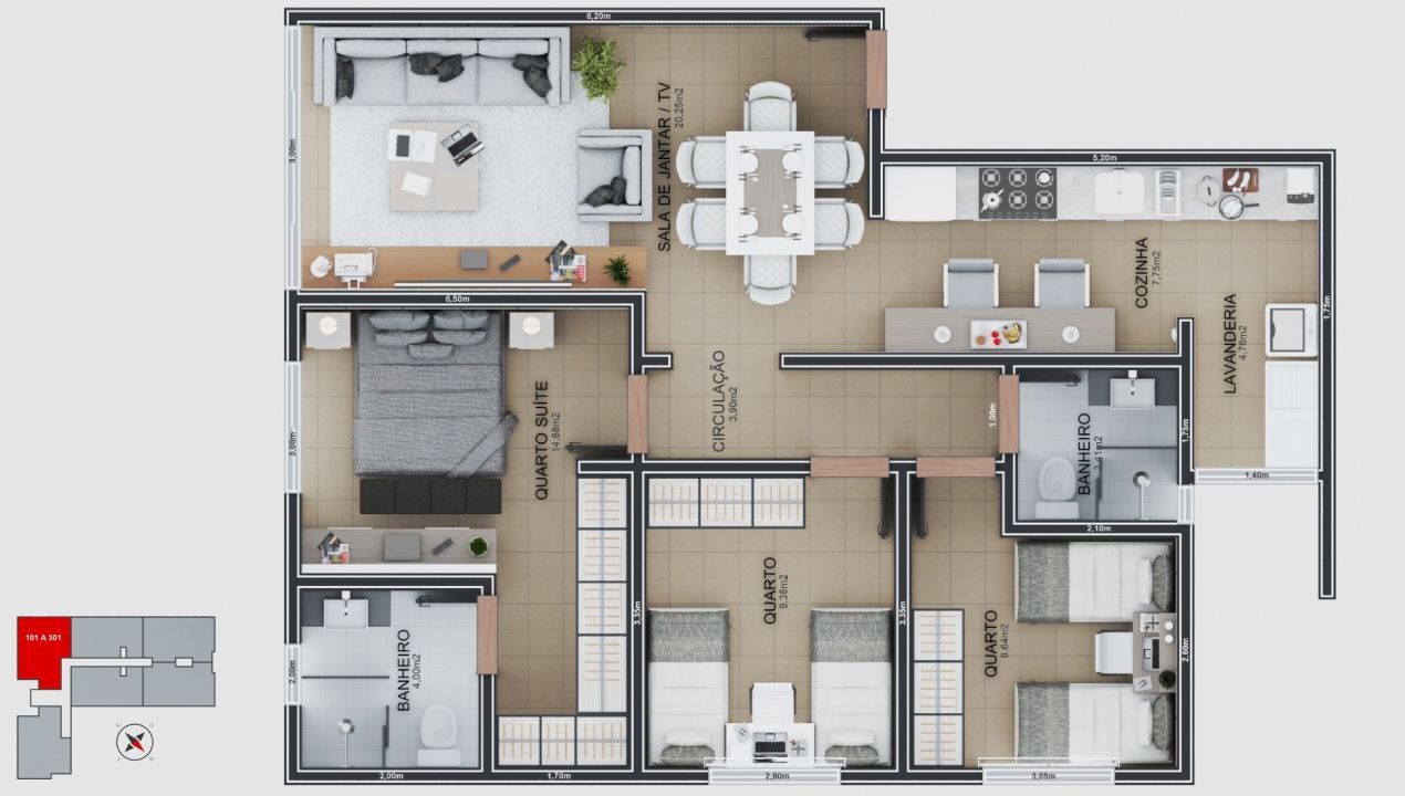 Layout Ap. 101 ao 301