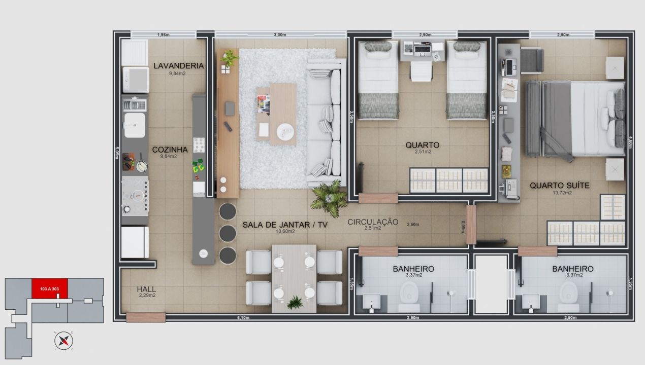 Layout Ap. 103 ao 303