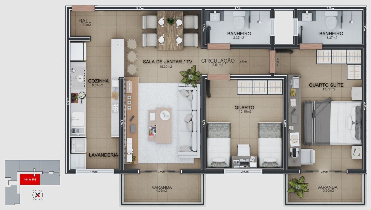 Layout Ap. 104 ao 304