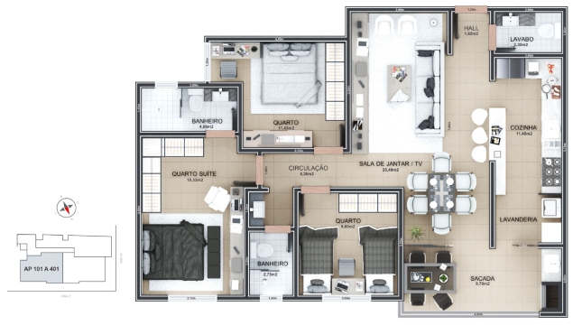 Layout Ap. 101 ao 401